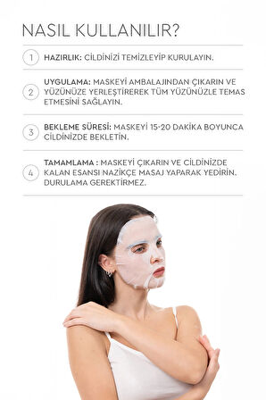 On Hyaluronic Acid Mask Hyalüronik Asit Özlü Yüz Maskesi 5'li