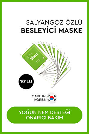 On Snail Mask - Salyangoz Özlü Yüz Maskesi 10'lu