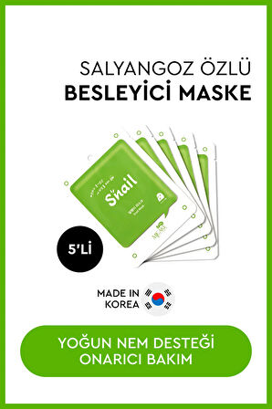 On Snail Mask Salyangoz Özlü Yüz Maskesi 5'li