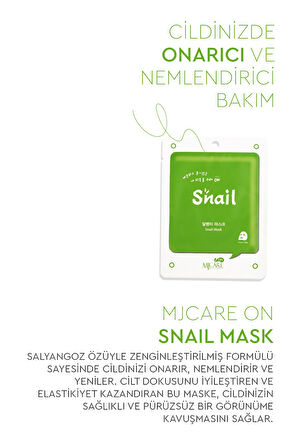 On Snail Mask Salyangoz Özlü Yüz Maskesi 5'li