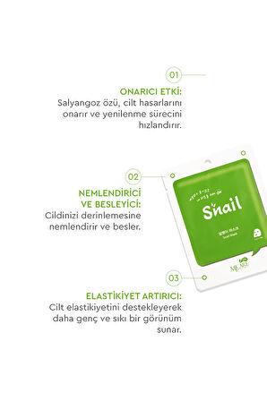 On Snail Mask - Salyangoz Özlü Yüz Maskesi 20'li