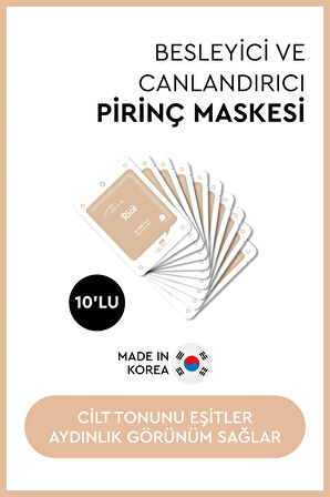 On Rice Extract Mask - Pirinç Özlü Yüz Maskesi 10'lu
