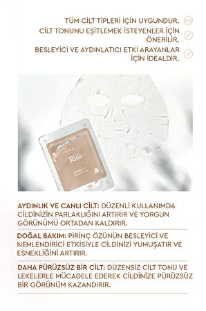 On Rice Extract Mask - Pirinç Özlü Yüz Maskesi 20'li