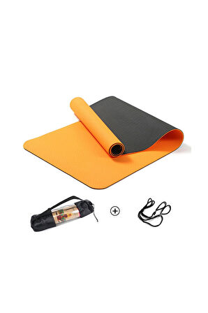 Pilates & Yoga Minderi, Çift Renkli Mat Turuncu