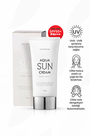Aqua Sun Cream Su Bazlı Nemlendirici Güneş Kremi Spf50 Kore 70ml