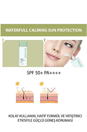 Vegrow Cica Mide Waterfull Sun Protection Vegan Yatıştırıcı Güneş Kremi Spf50 Yüksek Koruma Kore 50g