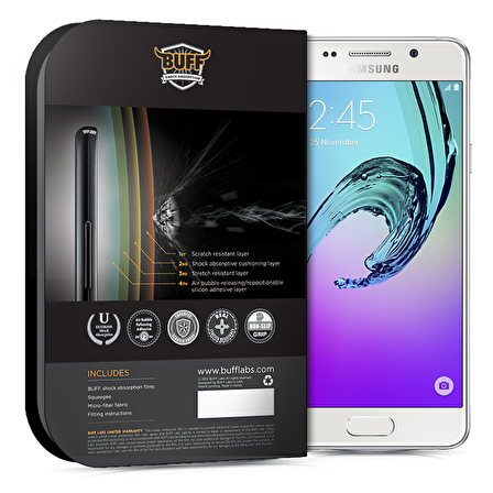 Buff 2016 Galaxy A3 ile Uyumlu Darbe Emici Ekran Koruyucu Film
