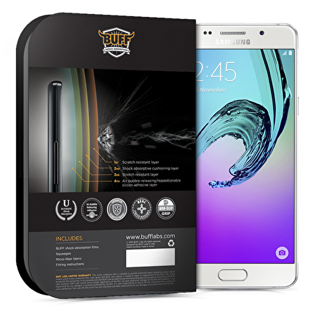 Buff 2016 Galaxy A5 ile Uyumlu Darbe Emici Ekran Koruyucu Film