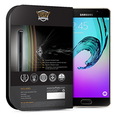 Buff 2016 Galaxy A7 ile Uyumlu Darbe Emici Ekran Koruyucu Film