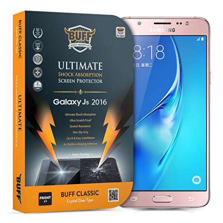 Buff Galaxy J5 2016 ile Uyumlu Darbe Emici Ekran Koruyucu Film