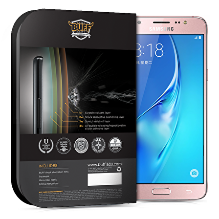 Buff Galaxy J5 2016 ile Uyumlu Darbe Emici Ekran Koruyucu Film