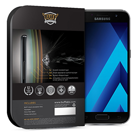 Buff 2017 Galaxy A5 ile Uyumlu Darbe Emici Ekran Koruyucu Film