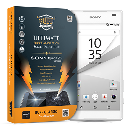 Buff Xperia Z5 Compact ile Uyumlu Darbe Emici Ekran Koruyucu Film