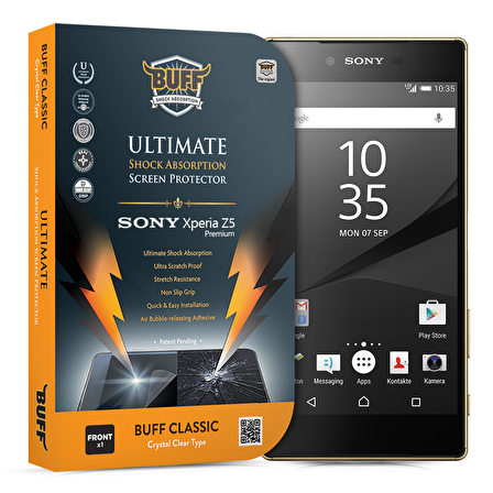 Buff Xperia Z5 Premium ile Uyumlu Darbe Emici Ekran Koruyucu Film
