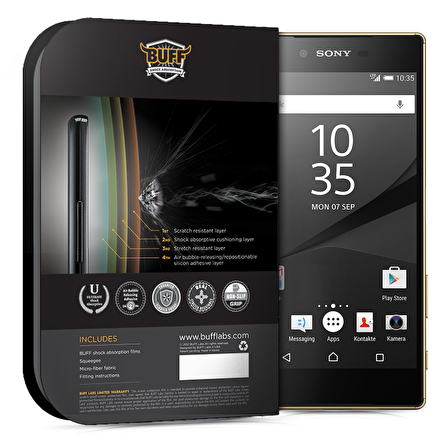 Buff Xperia Z5 Premium ile Uyumlu Darbe Emici Ekran Koruyucu Film