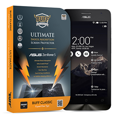 Buff  Zenfone 5 ile Uyumlu Darbe Emici Film