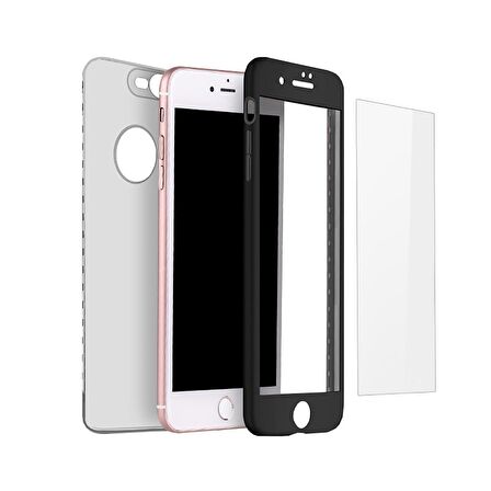 Buff iPhone 8 Plus ile Uyumlu 4D Kılıf Black