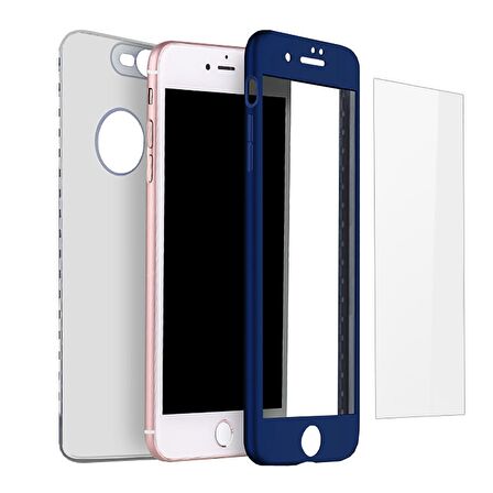 Buff iPhone 8 ile Uyumlu 4D Kılıf Blue
