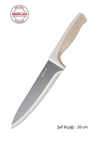 NEOFLAM FİKA BEJ MİCROBAN ŞEF BIÇAĞI 20 CM   