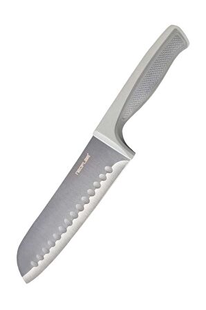 NEOFLAM FİKA GRİ MİCROBAN SANTOKU BIÇAK 18 CM      