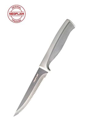 NOFLAM FİKA GRİ TIRTIKLI STEAK BIÇAĞI 11 CM     