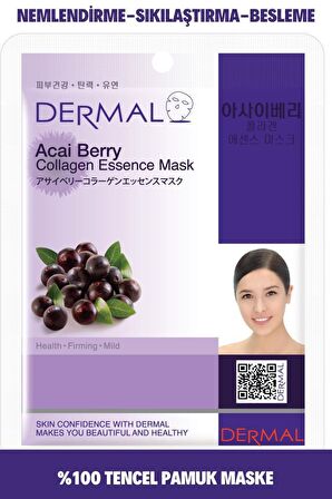 Dermal Acai Çileği Özlü Kollajen Yüz Maskesi 23Gr