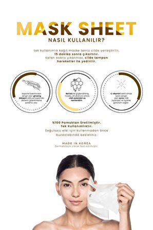 Besleyici Bal Özü İçeren Kağıt Maske Esfolio Honey Essence Mask Sheet