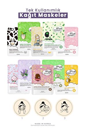 İnci Özü İçeren Aydınlatıcı Kağıt Maske Esfolio Pearl Essence Mask Sheet