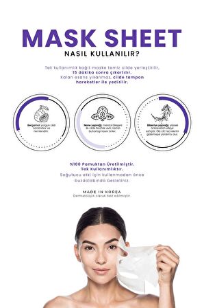 Yorgun Ciltler için Dinlendirici Bitki Kompleksi Kağıt Maske Esfolio Herb Essence Mask Sheet