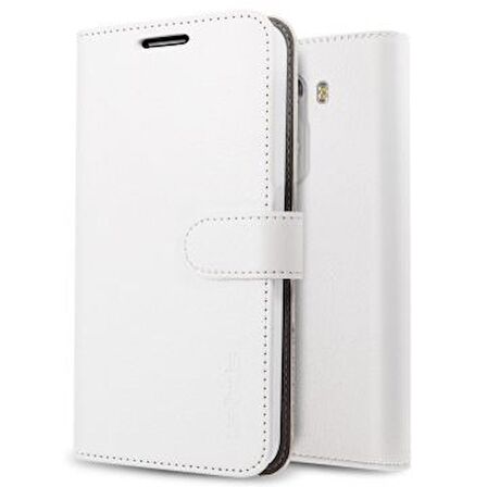 Spigen LG G3 ile Uyumlu Kılıf Slim Wallet S Cüzdan White