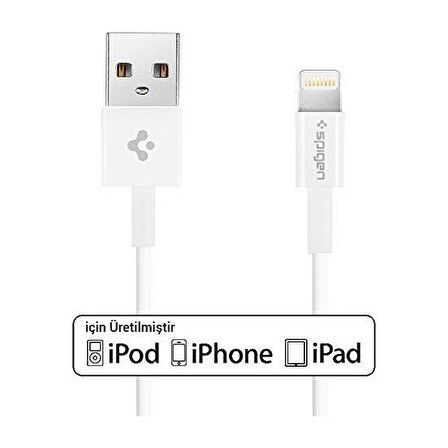 Spigen Essential Apple Lightning Şarj ve Data Kablo (1 Metre) MFI Lisanslı Made For Apple C10LS
