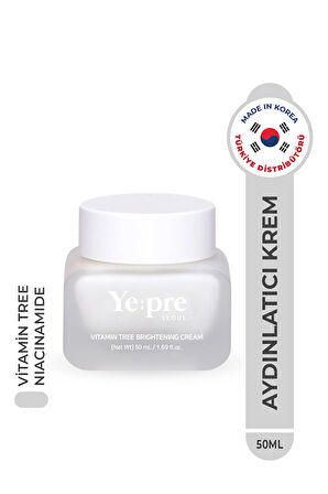 Vitamin Tree Brightening Cream Aydınlatıcı Cilt Tonu Eşitleyici Nemlendirici Niacinamide Kore 50ml