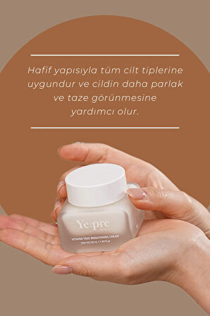 Vitamin Tree Brightening Cream Aydınlatıcı Cilt Tonu Eşitleyici Nemlendirici Niacinamide Kore 50ml