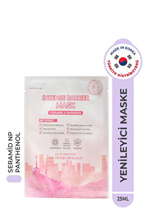 İntense Barrier Mask Kağıt Yüz Maskesi Kuru Ve Hassas Cilt Onarıcı Bariyer Güçlendirici Kore 25ml
