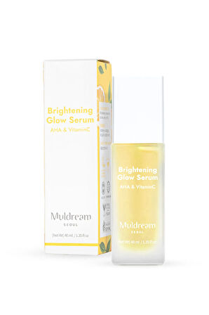 Brightening Glow Serum Aha Ve C Vitamin Canlandırıcı Aydınlatıcı Serum Kore 40ml