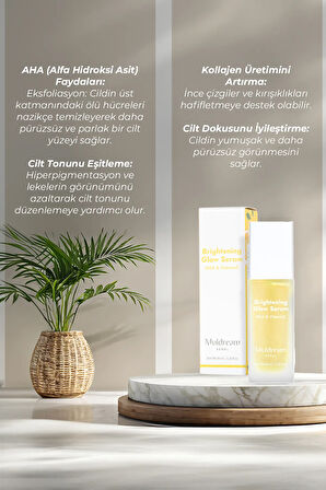 Brightening Glow Serum Aha Ve C Vitamin Canlandırıcı Aydınlatıcı Serum Kore 40ml