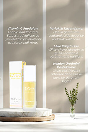Brightening Glow Serum Aha Ve C Vitamin Canlandırıcı Aydınlatıcı Serum Kore 40ml