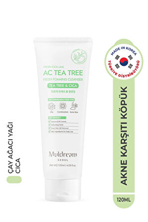 Ac Tea Tree Fresh Foaming Cleanser Yüz Temizleme Köpüğü Sebum Dengeleyici Çay Ağacı Yağı Kore 120ml