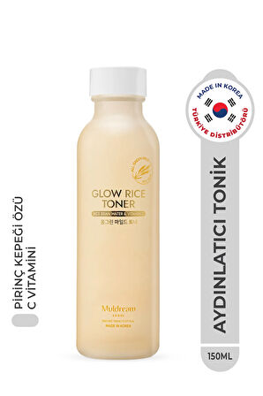 Glow Rice Toner Hassas Ve Kuru Cilt Aydınlatıcı Onarıcı Tonik Pirinç Kepeği Yağı Kore 150ml