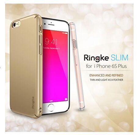 Ringke Slim iPhone 6s Plus/ 6 Plus ile Uyumlu KIlıf Royal Gold