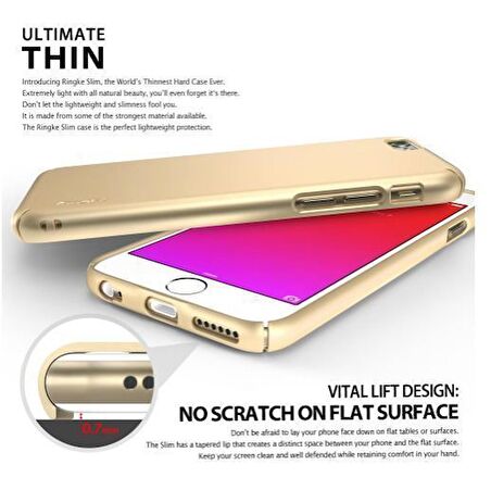 Ringke Slim iPhone 6s Plus/ 6 Plus ile Uyumlu KIlıf Royal Gold