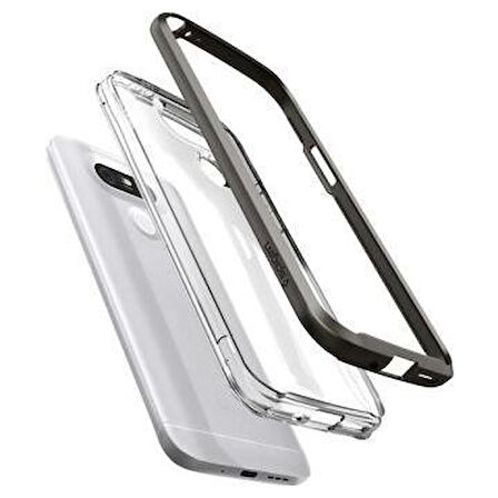 Spigen LG G5 ile Uyumlu Kılıf Neo Hybrid Crystal Gun Metal