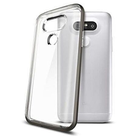 Spigen LG G5 ile Uyumlu Kılıf Neo Hybrid Crystal Gun Metal