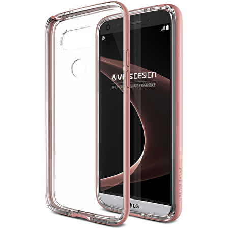 Verus LG G5 ile Uyumlu Crystal Bumper Kılıf Rose Gold