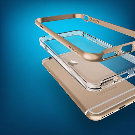 Verus iPhone 6/6S New Crystal Bumper Series Kılıf Shine Gold