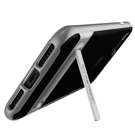 VRS Design iPhone 8/7 Crystal Bumper Kılıf Steel Silver