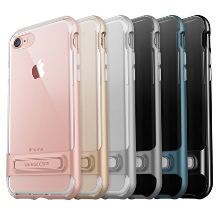 VRS Design iPhone 8/7 Crystal Bumper Kılıf Steel Silver