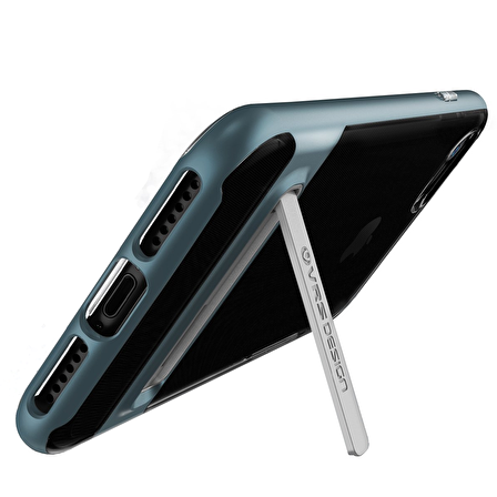 VRS Design iPhone 8/7 Crystal Bumper Kılıf Steel Blue