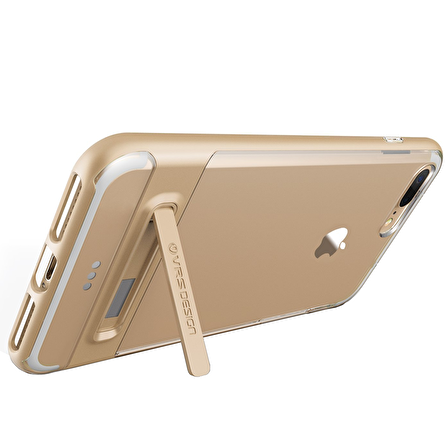 VRS Design iPhone 8 Plus / 7 Plus Crystal Bumper Kılıf Shine Gold