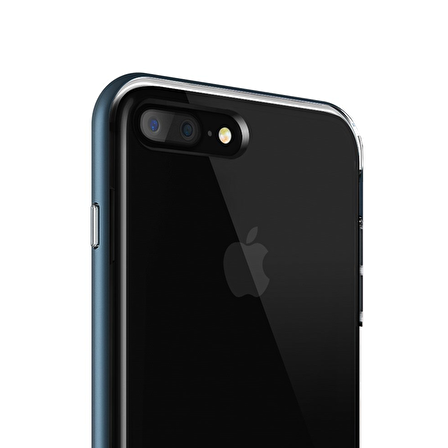 VRS Design iPhone 8 Plus / 7 Plus Crystal Bumper Kılıf Steel Blue